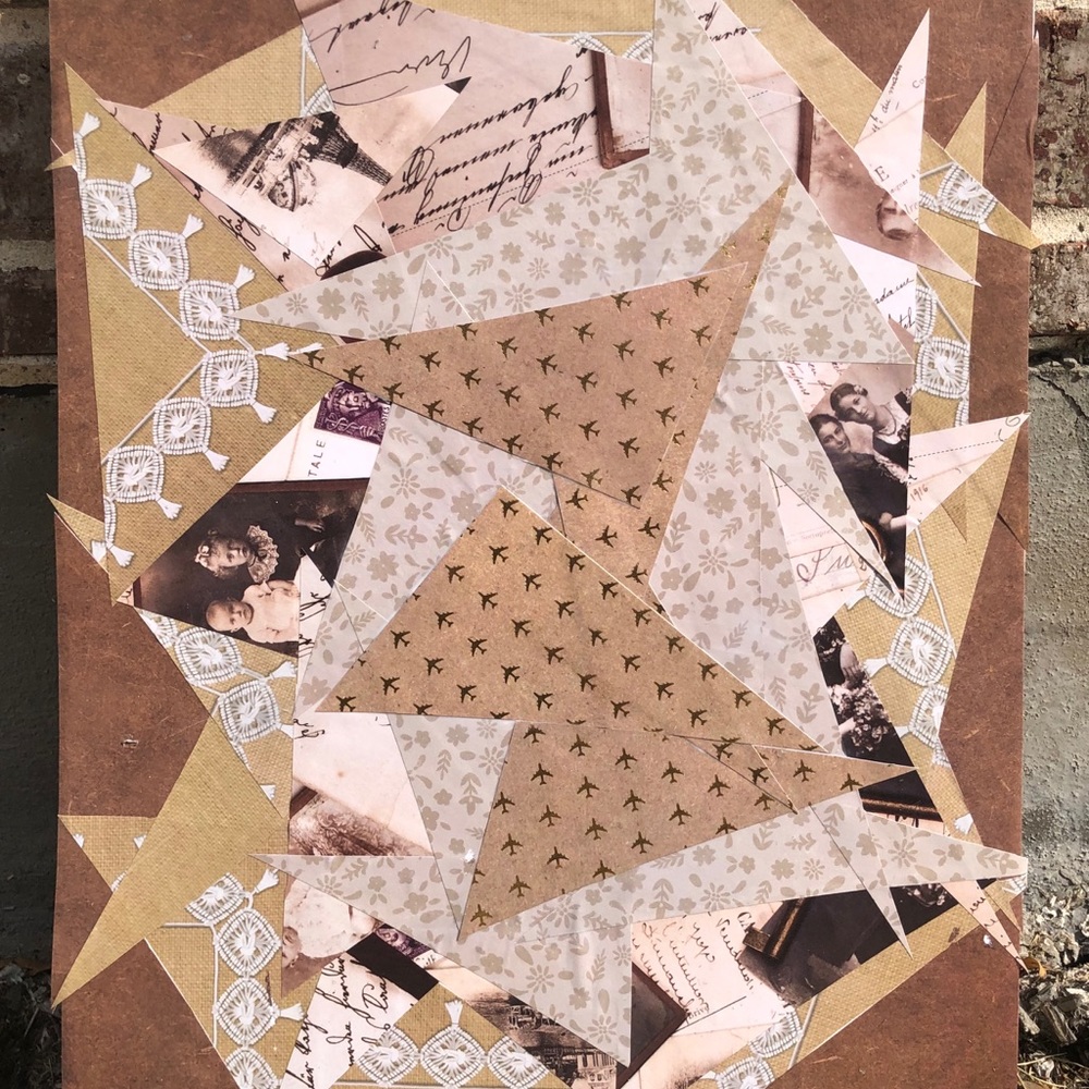 ✨Original Handmade Abstract Collage on Canvas✨